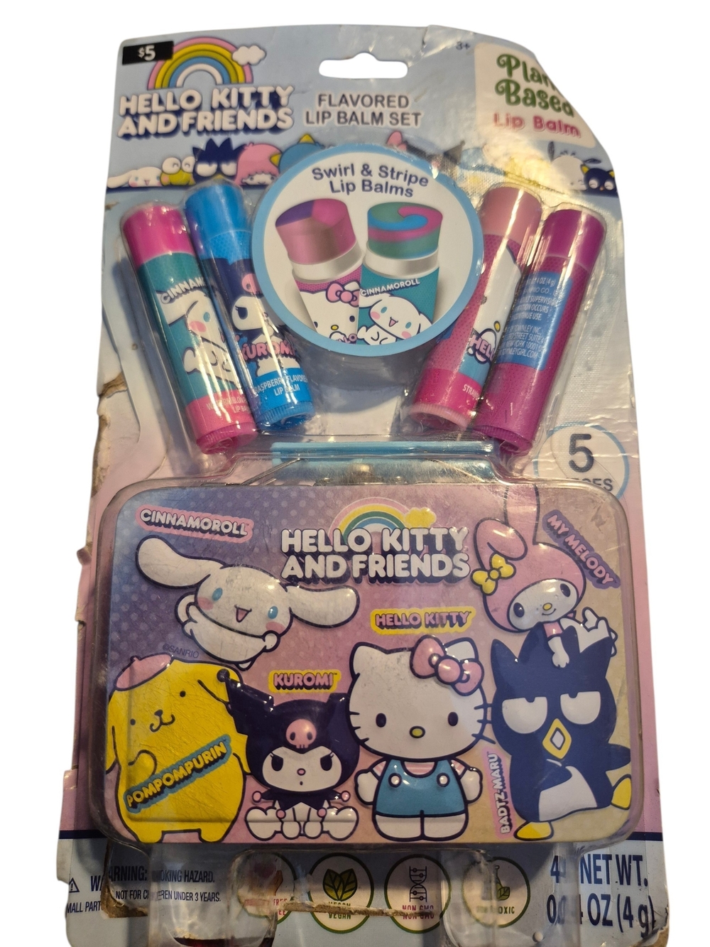Sanrio Hello Kitty and Friends Lip Balm Tin - Pink, Blue, Purple & MORE